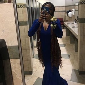 Royal Blue Sparkly Prom Dress